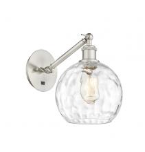 Innovations Lighting 317-1W-SN-G1215-8 - Athens Water Glass - 1 Light - 8 inch - Brushed Satin Nickel - Sconce