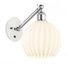 Innovations Lighting 317-1W-WPC-G1217-8WV - White Venetian - 1 Light - 8 inch - White Polished Chrome - Sconce