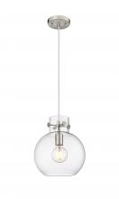 Innovations Lighting 410-1PM-SN-G410-10CL - Newton Sphere - 1 Light - 10 inch - Satin Nickel - Cord hung - Pendant