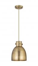 Innovations Lighting 410-1PS-BB-M412-8BB - Newton Bell - 1 Light - 8 inch - Brushed Brass - Cord hung - Pendant