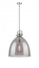 Innovations Lighting 410-1SL-PN-G412-18SM - Newton Bell - 1 Light - 18 inch - Polished Nickel - Pendant