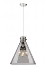 Innovations Lighting 410-3PL-PN-G411-18SM - Newton Cone - 3 Light - 18 inch - Polished Nickel - Cord hung - Pendant