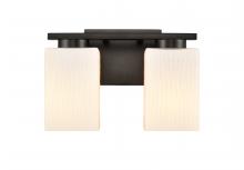  419-2W-BK-W - Juneau - 2 Light - 11 inch - Matte Black - Bath Vanity Light