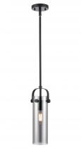 Innovations Lighting 423-1S-BK-G423-12SM - Pilaster II Cylinder - 1 Light - 12 inch Long Glass - Matte Black - Pendant