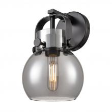  423-1W-BK-G410-6SM - Pilaster II Sphere - 1 Light - 7 inch - Matte Black - Sconce