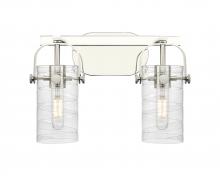 Innovations Lighting 423-2W-PN-G423-7DE - Pilaster II Cylinder - 2 Light - 15 inch - Polished Nickel - Bath Vanity Light