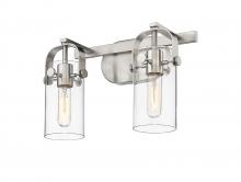 Innovations Lighting 423-2W-SN-4CL - Pilaster - 2 Light - 15 inch - Brushed Satin Nickel - Bath Vanity Light