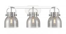 Innovations Lighting 423-3W-PC-G412-6SM - Pilaster II Bell - 3 Light - 27 inch - Polished Chrome - Bath Vanity Light