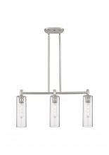  434-3I-SN-G434-12SDY - Crown Point - 3 Light - 31 inch - Satin Nickel - Island Light