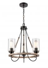 Innovations Lighting 442-3CR-BK-G4424 - Paladin - 3 Light - 19 inch - Matte Black - Chain Hung - Mini Chandelier