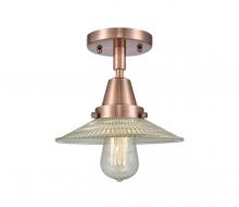 Innovations Lighting 447-1C-AC-G2 - Halophane - 1 Light - 9 inch - Antique Copper - Flush Mount