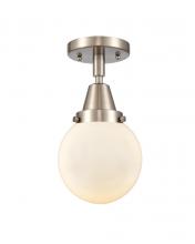 Innovations Lighting 447-1C-SN-G201-6 - Beacon - 1 Light - 6 inch - Brushed Satin Nickel - Flush Mount