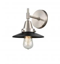 Innovations Lighting 447-1W-SN-M6-BK - Railroad - 1 Light - 8 inch - Satin Nickel - Sconce