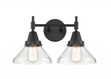  447-2W-BK-CL-LED - Caden - 2 Light - 17 inch - Matte Black - Bath Vanity Light