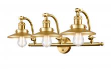 Innovations Lighting 515-3W-SG-M4-SG - Railroad - 3 Light - 28 inch - Satin Gold - Bath Vanity Light