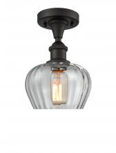 Innovations Lighting 516-1C-OB-G92 - Fenton - 1 Light - 7 inch - Oil Rubbed Bronze - Semi-Flush Mount