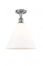 Innovations Lighting 516-1C-PC-GBC-121 - Berkshire - 1 Light - 12 inch - Polished Chrome - Semi-Flush Mount