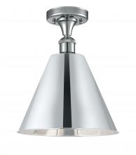 Innovations Lighting 516-1C-PC-MBC-12-PC - Berkshire - 1 Light - 12 inch - Polished Chrome - Semi-Flush Mount