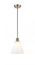 Innovations Lighting 516-1P-AB-GBC-81 - Berkshire - 1 Light - 8 inch - Antique Brass - Cord hung - Mini Pendant