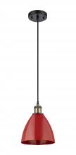 Innovations Lighting 516-1P-BAB-MBD-75-RD - Plymouth - 1 Light - 8 inch - Black Antique Brass - Cord hung - Mini Pendant