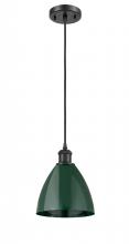 Innovations Lighting 516-1P-BK-MBD-75-GR - Plymouth - 1 Light - 8 inch - Matte Black - Cord hung - Mini Pendant