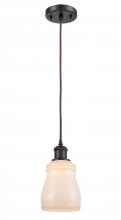 Innovations Lighting 516-1P-OB-G391 - Ellery - 1 Light - 5 inch - Oil Rubbed Bronze - Cord hung - Mini Pendant