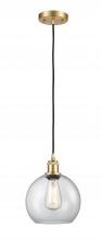 Innovations Lighting 516-1P-SG-G122-8 - Athens - 1 Light - 8 inch - Satin Gold - Cord hung - Mini Pendant