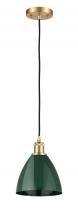 Innovations Lighting 516-1P-SG-MBD-75-GR - Plymouth - 1 Light - 8 inch - Satin Gold - Cord hung - Mini Pendant