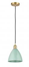 Innovations Lighting 516-1P-SG-MBD-75-SF - Plymouth - 1 Light - 8 inch - Satin Gold - Cord hung - Mini Pendant