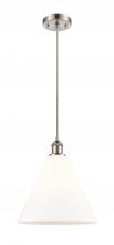 Innovations Lighting 516-1P-SN-GBC-121 - Berkshire - 1 Light - 12 inch - Brushed Satin Nickel - Cord hung - Mini Pendant