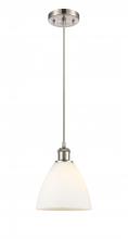 Innovations Lighting 516-1P-SN-GBD-751 - Bristol - 1 Light - 8 inch - Brushed Satin Nickel - Cord hung - Mini Pendant