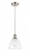 Innovations Lighting 516-1P-SN-GBD-752 - Bristol - 1 Light - 8 inch - Brushed Satin Nickel - Cord hung - Mini Pendant