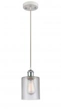 Innovations Lighting 516-1P-WPC-G112 - Cobbleskill - 1 Light - 5 inch - White Polished Chrome - Cord hung - Mini Pendant