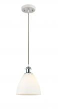 Innovations Lighting 516-1P-WPC-GBD-751 - Bristol - 1 Light - 8 inch - White Polished Chrome - Cord hung - Mini Pendant