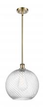 Innovations Lighting 516-1S-AB-G1214-12 - Athens Twisted Swirl - 1 Light - 12 inch - Antique Brass - Mini Pendant