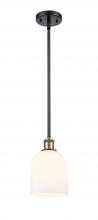 Innovations Lighting 516-1S-BAB-G558-6GWH - Bella - 1 Light - 6 inch - Black Antique Brass - Mini Pendant