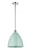 Innovations Lighting 516-1S-PN-MBD-12-SF - Plymouth - 1 Light - 12 inch - Polished Nickel - Pendant