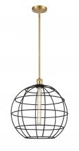 Innovations Lighting 516-1S-SG-CE-16-BK - Lake Placid - 1 Light - 16 inch - Satin Gold - Mini Pendant