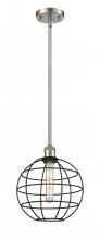 Innovations Lighting 516-1S-SN-CE-10-BK - Lake Placid - 1 Light - 10 inch - Satin Nickel - Mini Pendant