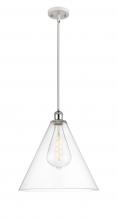 Innovations Lighting 516-1S-WPC-GBC-162 - Berkshire - 1 Light - 16 inch - White Polished Chrome - Pendant