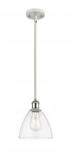 Innovations Lighting 516-1S-WPC-GBD-752 - Bristol - 1 Light - 8 inch - White Polished Chrome - Mini Pendant