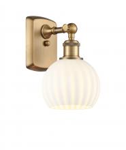 Innovations Lighting 516-1W-BB-G1217-6WV - White Venetian - 1 Light - 6 inch - Brushed Brass - Sconce