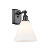 Innovations Lighting 516-1W-BK-GBC-81 - Berkshire - 1 Light - 8 inch - Matte Black - Sconce