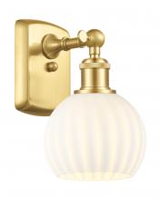 Innovations Lighting 516-1W-SG-G1217-6WV - White Venetian - 1 Light - 6 inch - Satin Gold - Sconce