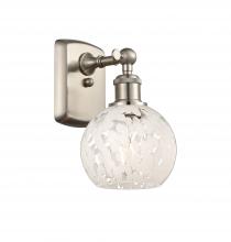 Innovations Lighting 516-1W-SN-G1216-6WM - White Mouchette - 1 Light - 6 inch - Brushed Satin Nickel - Sconce