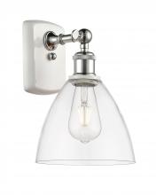 Innovations Lighting 516-1W-WPC-GBD-752 - Bristol - 1 Light - 8 inch - White Polished Chrome - Sconce