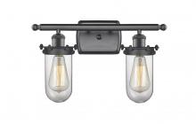 Innovations Lighting 516-2W-BK-232-CL - Kingsbury - 2 Light - 14 inch - Matte Black - Bath Vanity Light