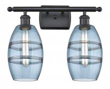 Innovations Lighting 516-2W-BK-G557-6BL - Vaz - 2 Light - 16 inch - Matte Black - Bath Vanity Light