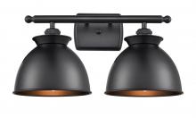  516-2W-BK-M14-BK - Adirondack - 2 Light - 18 inch - Matte Black - Bath Vanity Light