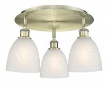 Innovations Lighting 516-3C-AB-G381 - Castile - 3 Light - 18 inch - Antique Brass - Flush Mount